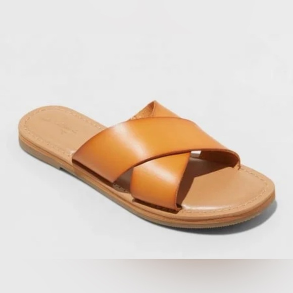 Universal Thread Shoes - Universal Thread Esmeralda Women's Cognac Slide Sandals size 9 NWOT